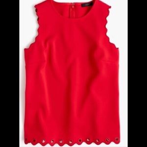 Jcrew Scalloped Top with Grommets